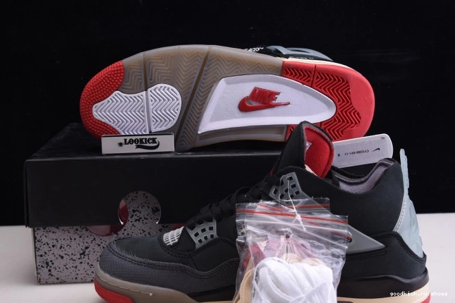 Bred Air 4 Retro Off x CV9388-001 White Jordan 0810